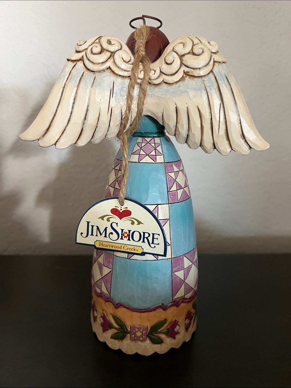 Jim Shore Blue & Purple Faith Angel Sculpture - Picture 2 of 3